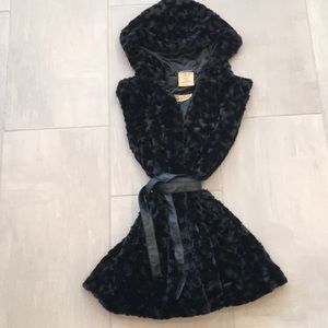 Faux Fur black vest
